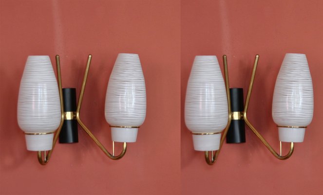 French Wall Lamps by Arlus, 1950s, Set of 2-SY-1398599