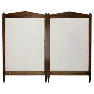 French Walnut Headboards with Marquetry Directoire Period, 1800s, Set of 2-RIU-1425747