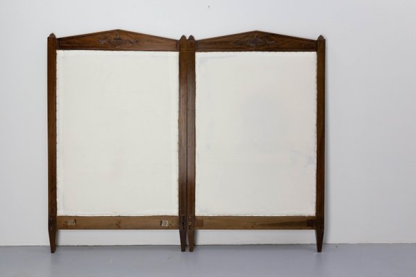 French Walnut Headboards with Marquetry Directoire Period, 1800s, Set of 2-RIU-1425747