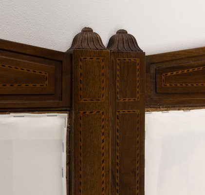 French Walnut Headboards with Marquetry Directoire Period, 1800s, Set of 2-RIU-1425747