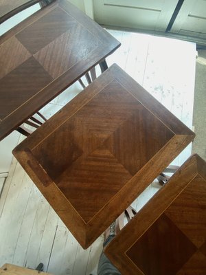 French Walnut Nesting Tables 1920s, Set of 4-WZZ-971108