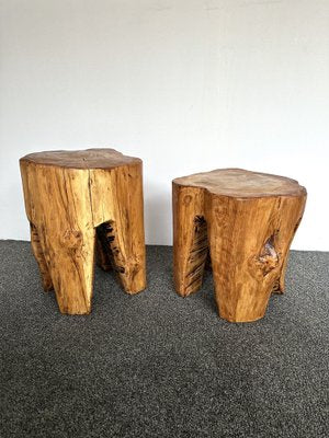 French Walnut Side Tables, 1960s, Set of 2-FUE-1754626