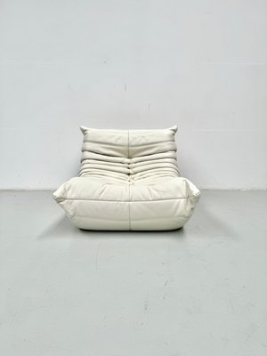 French White Leather Togo Lounge Chair by Michel Ducaroy for Ligne Roset, 1970s-XLZ-1948861