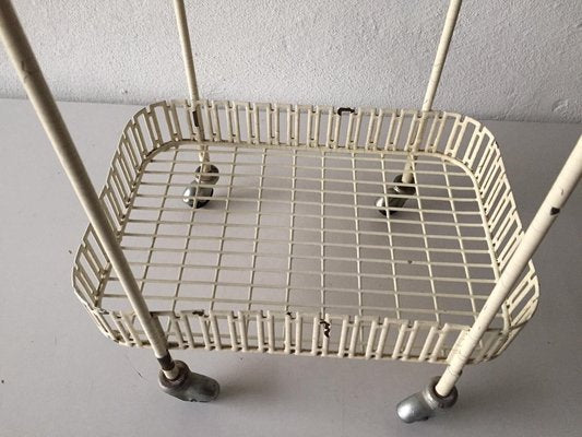 French White Metal Bar Cart, 1950s-RDS-1158286