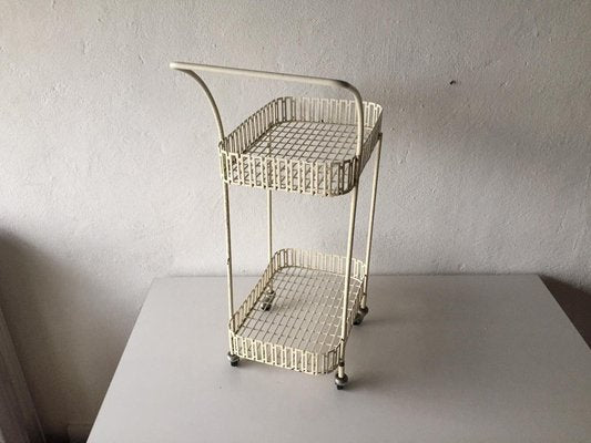 French White Metal Bar Cart, 1950s-RDS-1158286