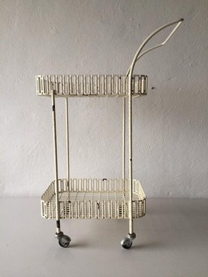 French White Metal Bar Cart, 1950s-RDS-1158286