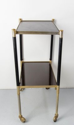 French Wood & Brass Trolley, 1960s-RIU-1734478