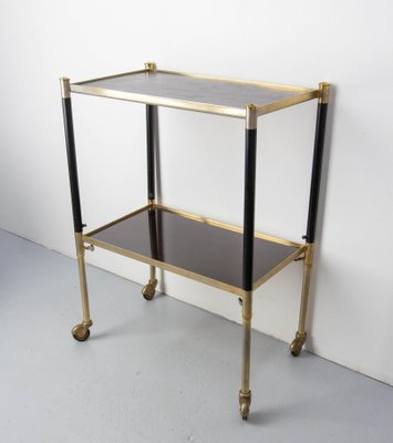 French Wood & Brass Trolley, 1960s-RIU-1734478