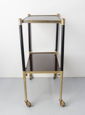 French Wood & Brass Trolley, 1960s-RIU-1734478