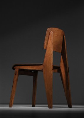 French Wood Chairs attributed to Jean Prouvé, 1950s, Set of 2-YU-1800699