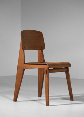 French Wood Chairs attributed to Jean Prouvé, 1950s, Set of 2-YU-1800699