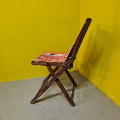 French Wooden Beach Chair, 1940s-VHW-1816775