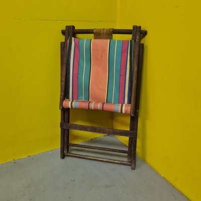 French Wooden Beach Chair, 1940s-VHW-1816775