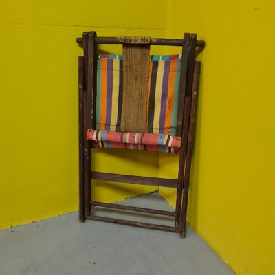 French Wooden Beach Chair, 1940s-VHW-1816775