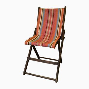 French Wooden Beach Chair, 1940s-VHW-1816775