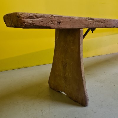 French Wooden Farmers Hall Bench, 1890s-VHW-1811483