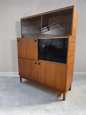 French Wooden Secretary by André Monpoix for Meubles TV, 1960s-HKW-2021326