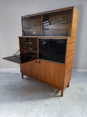 French Wooden Secretary by André Monpoix for Meubles TV, 1960s-HKW-2021326