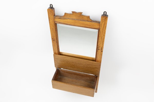 French Wooden Shaving Cabinet with Mirror, 1890s-YSY-2024689