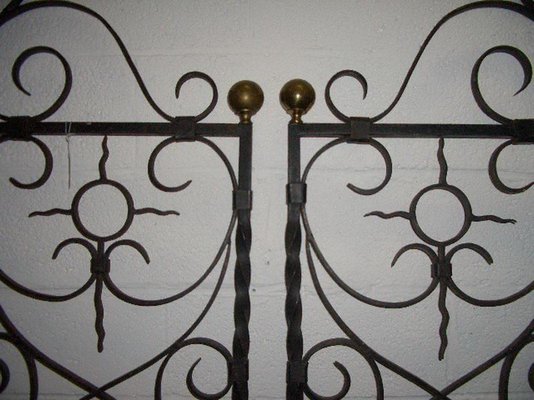 French Wroight Iron Gates, 1940s, Set of 2-BA-658380