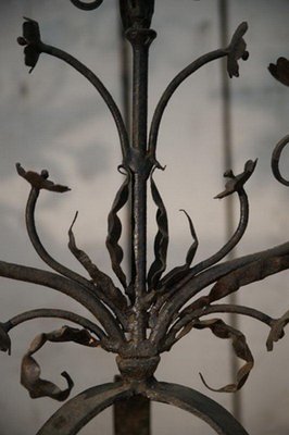 French Wrought Iron Candle Holder, 1900s-BA-1365726