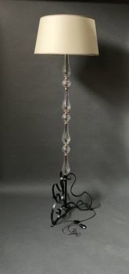 French Wrought Iron Floor Lamp, 1950s-EK-1153853