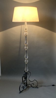 French Wrought Iron Floor Lamp, 1950s-EK-1153853