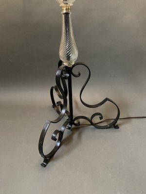 French Wrought Iron Floor Lamp, 1950s-EK-1153853