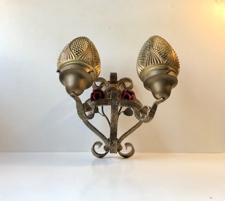 French Wrought Iron Sconce, 1920s-LCR-911623