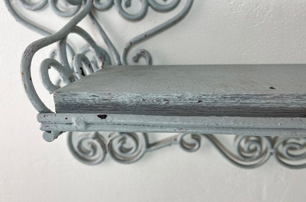 French Wrought Iron Wall Shelf for Kitchen or Bathroom, 1950s.-WZZ-2018209