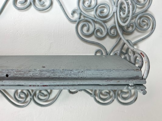 French Wrought Iron Wall Shelf for Kitchen or Bathroom, 1950s.-WZZ-2018209