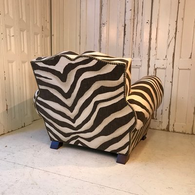 French Zebra Club Chair, 1950s-DKC-762311