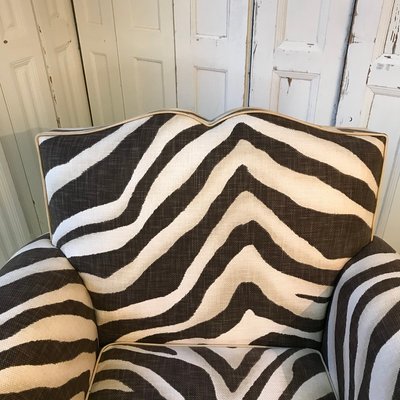 French Zebra Club Chair, 1950s-DKC-762311