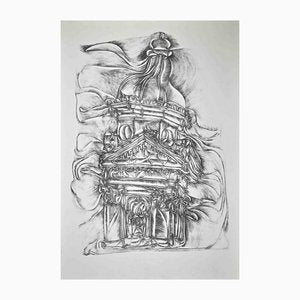 Fritz Baumgartner, Cathedral, Original Etching, 1970s-ZCI-1179783