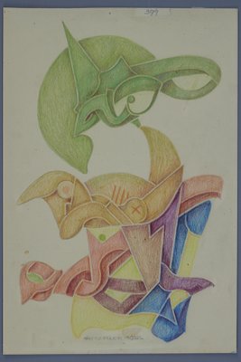 Fritz Klee, Abstract Composition, Germany, 1955, Drawing-KEG-1144860