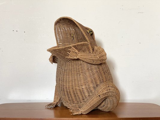 Frog-Shaped Wicker Basket by Olivier Cajan, 1970s-NPC-1720928