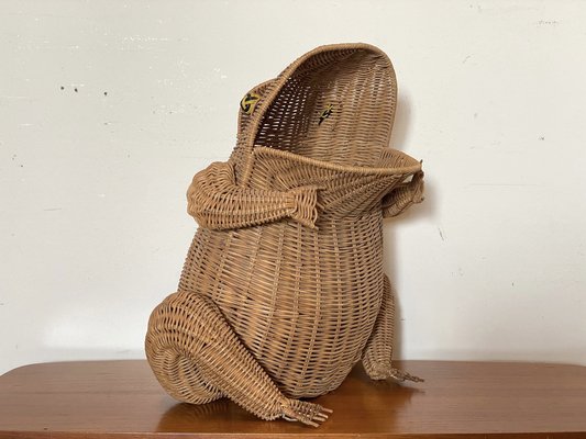 Frog-Shaped Wicker Basket by Olivier Cajan, 1970s-NPC-1720928