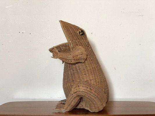 Frog-Shaped Wicker Basket by Olivier Cajan, 1970s-NPC-1720928