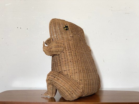 Frog-Shaped Wicker Basket by Olivier Cajan, 1970s-NPC-1720928