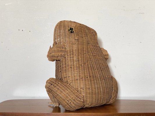 Frog-Shaped Wicker Basket by Olivier Cajan, 1970s-NPC-1720928