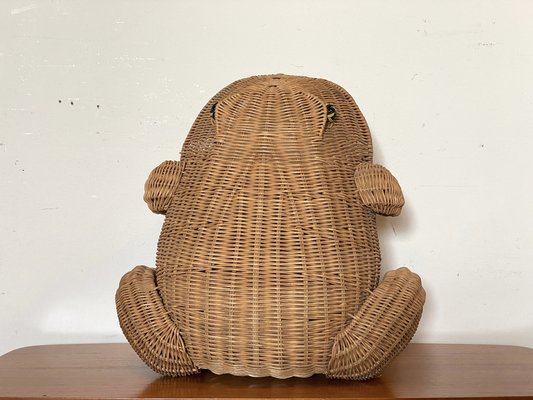 Frog-Shaped Wicker Basket by Olivier Cajan, 1970s-NPC-1720928