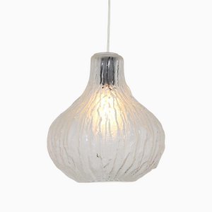 Frosted Glass Hanging Lamp, Austria, 1960s-DV-1087604