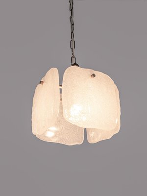 Frosted Glass Panel Pendant Lamp by J. T. Kalmar, Austria, 1960s-DEK-949878