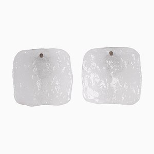 Frosted Glass Panel Wall Lights by J. T. Kalmar, Austria, 1960s, Set of 2-DEK-949876