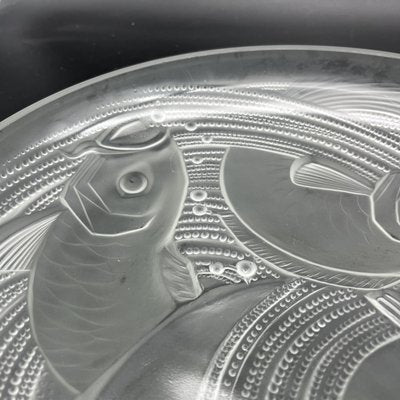 Frosted Pressed Glass Cup with Carp Fish Decoration by Pierre Davesn, 1930s-XOM-2036090