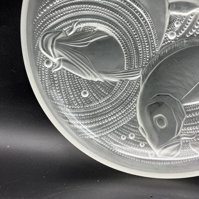 Frosted Pressed Glass Cup with Carp Fish Decoration by Pierre Davesn, 1930s-XOM-2036090