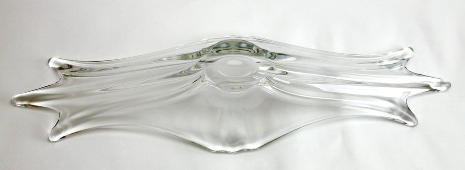 Fruit Dish or Flower Bowl in Clear Crystal from Val Saint Lambert-MJY-1148932