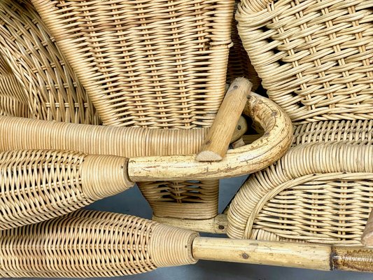 Full Size Wicker & Bamboo Harley Davidson Motorcycle attributed to Tom Dixon for Habitat, 1980s-ZCY-1768976