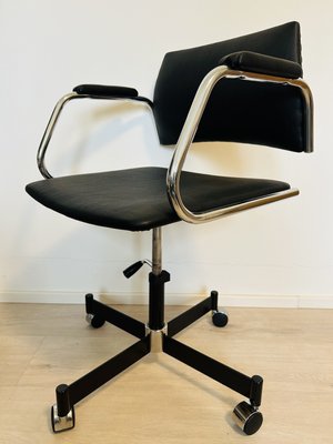 Fully Kovona Black Office Armchair, Czechoslovakia, 1970s-YNX-2027651