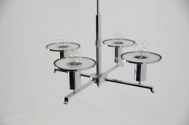 Functionalist Chrome Chandelier, 1930s-TZ-1436886